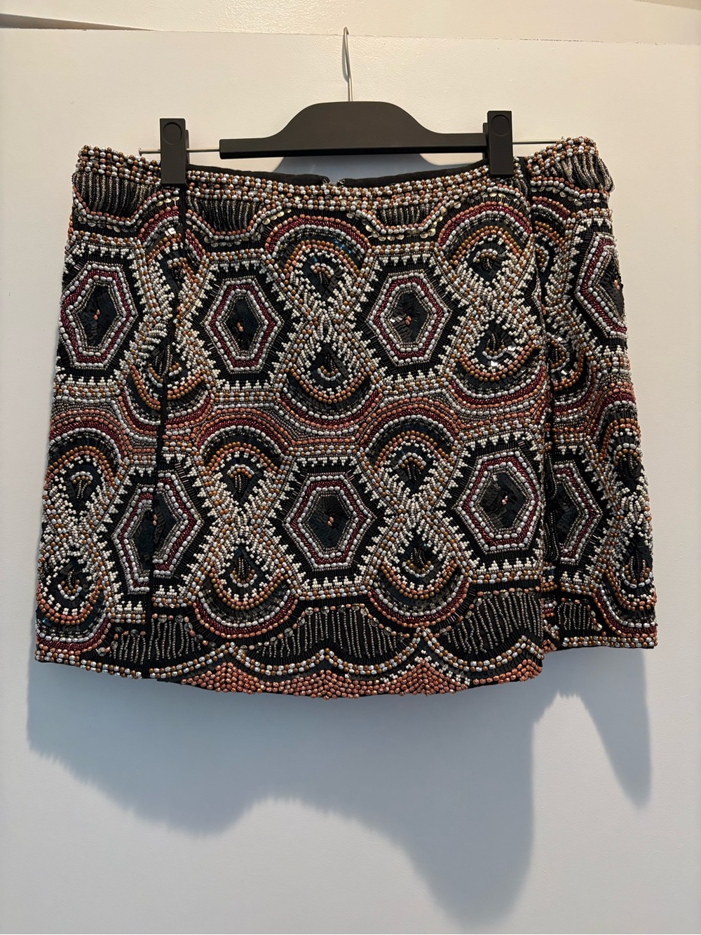 Sezane Stacy - Patterned beaded Mini Skirt